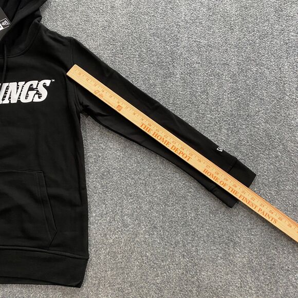 Los Angeles LA Kings Wordmark Logo New Era Hoodie Womens Small Black NHL Hockey - Picture 10 of 15